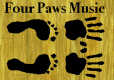 [Four Paws Music logo: two handprints and two bare footprints with the company name.]